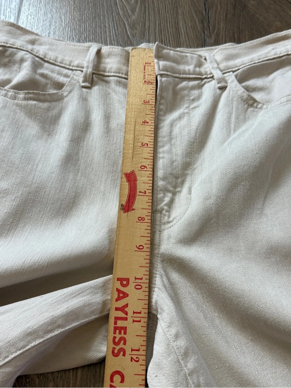 Banana Republic Wide-Leg Chinos in light khaki wash